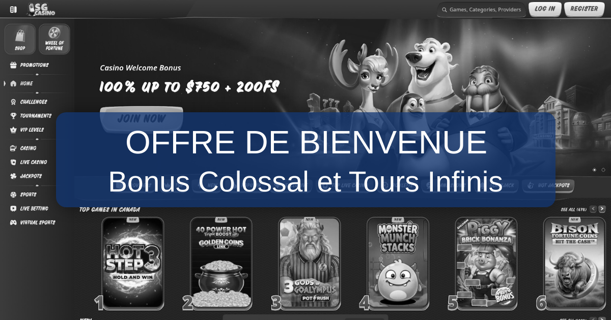 SG Casino welcome bonus